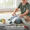 image:imagePlanToys Rubber Road amp Rail Expansion Tracks Set C Montessori Play Accessory  Imagination Problem Solving and Creative World Building  Eco Friendly Track SetRubber Road  Rail Extension Tracks  Set B