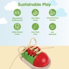 image:imagePlanToys TieUp Shoe Lacing Practice Toy for Kids  Montessori FineMotor amp Independence Activity for Focus amp Coordination  EcoFriendly Wooden Educational ToolTieup Shoe