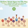 image:imagePlanToys Traffic Signs amp Lights Wooden Montessori Imaginative Play Set  Early Language Social Skills and RealWorld Awareness Activity  Eco Friendly Road Sign Learning Set for Meaningful Play