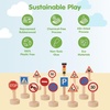 image:imagePlanToys Traffic Signs amp Lights Wooden Montessori Imaginative Play Set  Early Language Social Skills and RealWorld Awareness Activity  Eco Friendly Road Sign Learning Set for Meaningful Play