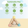image:imagePlanToys Triangle Clutching Toy Wooden Sensory Grasping Tool in Pastel Colours  Montessori Fine Motor amp Coordination Activity for Tactile Exploration  EcoFriendly Educational ToyMulticoloured