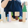 image:imagePlanToys Urban City Blocks Wooden Montessori Construction Set  Imagination Creative Play and Early Language Exploration  Eco Friendly Building Block Set with 45 Pieces