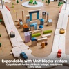 image:imagePlanToys Urban City Blocks Wooden Montessori Construction Set  Imagination Creative Play and Early Language Exploration  Eco Friendly Building Block Set with 45 Pieces