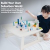 image:imagePlanToys Urban City Blocks Wooden Montessori Construction Set  Imagination Creative Play and Early Language Exploration  Eco Friendly Building Block Set with 45 Pieces
