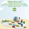 image:imagePlanToys Urban City Blocks Wooden Montessori Construction Set  Imagination Creative Play and Early Language Exploration  Eco Friendly Building Block Set with 45 Pieces