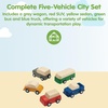 image:imagePlanToys Vehicle Set Wooden Montessori Play Set  Early Movement Imagination and Practical Life Exploration  Eco Friendly Car Set for Indoor and Outdoor PlayNew Planworld Car Set
