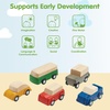 image:imagePlanToys Vehicle Set Wooden Montessori Play Set  Early Movement Imagination and Practical Life Exploration  Eco Friendly Car Set for Indoor and Outdoor PlayNew Planworld Car Set
