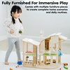 image:imagePlanToys Victorian Wooden Dollhouse  3Story Large Doll House with Attic Opening Panels amp Sliding Windows  Pretend Play Dollhouse Compatible with 112 Scale Furniture amp Wooden DollsGreen Wooden