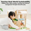 image:imagePlanToys Victorian Wooden Dollhouse  3Story Large Doll House with Attic Opening Panels amp Sliding Windows  Pretend Play Dollhouse Compatible with 112 Scale Furniture amp Wooden DollsGreen Wooden