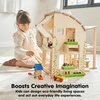 image:imagePlanToys Victorian Wooden Dollhouse  3Story Large Doll House with Attic Opening Panels amp Sliding Windows  Pretend Play Dollhouse Compatible with 112 Scale Furniture amp Wooden DollsGreen Wooden
