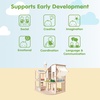 image:imagePlanToys Victorian Wooden Dollhouse  3Story Large Doll House with Attic Opening Panels amp Sliding Windows  Pretend Play Dollhouse Compatible with 112 Scale Furniture amp Wooden DollsGreen Wooden