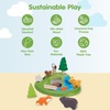 image:imagePlanToys Wooden Animal Toy Set for Toddlers  16 Pcs Montessori Forest Playset with Trees Cave and Mountain  EcoFriendly Educational Toys for Kids  OpenEnded Nature Pretend PlayAnimal Set