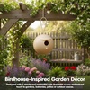 image:imagePlanToys Wooden Bird House Decorative Garden Accent in Orchard Shade  Cozy Minimalist Outdoor Home Decor  Eco Friendly PlanWood Design for Nature Inspired SpacesBird House I