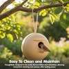 image:imagePlanToys Wooden Bird House Decorative Garden Accent in Orchard Shade  Cozy Minimalist Outdoor Home Decor  Eco Friendly PlanWood Design for Nature Inspired SpacesBird House I
