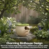 image:imagePlanToys Wooden Bird House Decorative Garden Accent in Orchard Shade  Cozy Minimalist Outdoor Home Decor  Eco Friendly PlanWood Design for Nature Inspired SpacesBird House II