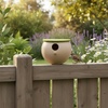 image:imagePlanToys Wooden Bird House Decorative Garden Accent in Orchard Shade  Cozy Minimalist Outdoor Home Decor  Eco Friendly PlanWood Design for Nature Inspired SpacesBird House II