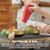 image:imagePlanToys Wooden Food amp Beverage Pretend Play Set  Montessori Kitchen Toys for Toddlers amp Kids  EcoFriendly Wooden Role Play Food  Includes Milk Carton Juice Water Ketchup Jam amp Honey