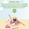 image:imagePlanToys Wooden Ice Cream Playset for Kids  Includes Stand Scoops amp Cones  Pretend Dessert Play Food for Toddlers  EcoFriendly Role Play Set for Imaginative amp Fine Motor Skills DevelopmentBirthday Cake Set
