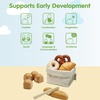 image:imagePlanToys Wooden Ice Cream Playset for Kids  Includes Stand Scoops amp Cones  Pretend Dessert Play Food for Toddlers  EcoFriendly Role Play Set for Imaginative amp Fine Motor Skills DevelopmentBread Set