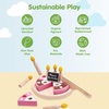 image:imagePlanToys Wooden Ice Cream Playset for Kids  Includes Stand Scoops amp Cones  Pretend Dessert Play Food for Toddlers  EcoFriendly Role Play Set for Imaginative amp Fine Motor Skills DevelopmentBirthday Cake Set