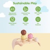 image:imagePlanToys Wooden Ice Cream Playset for Kids  Includes Stand Scoops amp Cones  Pretend Dessert Play Food for Toddlers  EcoFriendly Role Play Set for Imaginative amp Fine Motor Skills DevelopmentAssorted