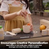 image:imagePlanToys Wooden Ice Cream Playset for Kids  Includes Stand Scoops amp Cones  Pretend Dessert Play Food for Toddlers  EcoFriendly Role Play Set for Imaginative amp Fine Motor Skills DevelopmentBeverage Set