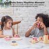 image:imagePlanToys Wooden Ice Cream Playset for Kids  Includes Stand Scoops amp Cones  Pretend Dessert Play Food for Toddlers  EcoFriendly Role Play Set for Imaginative amp Fine Motor Skills DevelopmentBirthday Cake Set