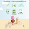 image:imagePlanToys Wooden Ice Cream Playset for Kids  Includes Stand Scoops amp Cones  Pretend Dessert Play Food for Toddlers  EcoFriendly Role Play Set for Imaginative amp Fine Motor Skills DevelopmentAssorted
