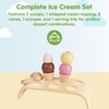 image:imagePlanToys Wooden Ice Cream Playset for Kids  Includes Stand Scoops amp Cones  Pretend Dessert Play Food for Toddlers  EcoFriendly Role Play Set for Imaginative amp Fine Motor Skills DevelopmentAssorted