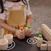 image:imagePlanToys Wooden Ice Cream Playset for Kids  Includes Stand Scoops amp Cones  Pretend Dessert Play Food for Toddlers  EcoFriendly Role Play Set for Imaginative amp Fine Motor Skills DevelopmentBeverage Set