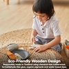 image:imagePlanToys Wooden Ice Cream Playset for Kids  Includes Stand Scoops amp Cones  Pretend Dessert Play Food for Toddlers  EcoFriendly Role Play Set for Imaginative amp Fine Motor Skills DevelopmentSeafood Platter