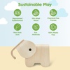 image:imagePlanToys Wooden Piggy Bank in Yellow  Montessori Inspired Coin Bank for Early Saving and Practical Life Learning  Eco Friendly Wooden Money Bank for Home and Playroom DcorElephant Bank