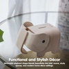 image:imagePlanToys Wooden Piggy Bank in Yellow  Montessori Inspired Coin Bank for Early Saving and Practical Life Learning  Eco Friendly Wooden Money Bank for Home and Playroom DcorElephant Bank