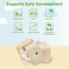 image:imagePlanToys Wooden Piggy Bank in Yellow  Montessori Inspired Coin Bank for Early Saving and Practical Life Learning  Eco Friendly Wooden Money Bank for Home and Playroom DcorElephant Bank