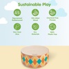 image:imagePlanToys Wooden Rhythm Box Drum Musical Toy for Kids  Montessori Musical Instrument for Toddlers amp Children  EcoFriendly Wooden Percussion Toy