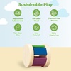 image:imagePlanToys Wooden Roller Rattle Toy for Babies  Montessori Baby Sensory Toy with Gentle Sound  EcoFriendly Crawling amp Motor Skill Toys for InfantsBright Color Series