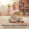 image:imagePlanToys Wooden Roller Rattle Toy for Babies  Montessori Baby Sensory Toy with Gentle Sound  EcoFriendly Crawling amp Motor Skill Toys for InfantsBright Color Series