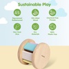 image:imagePlanToys Wooden Roller Rattle Toy for Babies  Montessori Baby Sensory Toy with Gentle Sound  EcoFriendly Crawling amp Motor Skill Toys for InfantsPastel Color Series