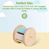 image:imagePlanToys Wooden Roller Rattle Toy for Babies  Montessori Baby Sensory Toy with Gentle Sound  EcoFriendly Crawling amp Motor Skill Toys for InfantsPastel Color Series