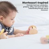 image:imagePlanToys Wooden Roller Rattle Toy for Babies  Montessori Baby Sensory Toy with Gentle Sound  EcoFriendly Crawling amp Motor Skill Toys for InfantsPastel Color Series