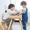 image:imagePlanToys Wooden Table and Chair Set in Black  Montessori Inspired Furniture for Creative Play and Daily Activities  Eco Friendly Wooden Childrens Table and Chair for Home and Classroom Use