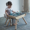 image:imagePlanToys Wooden Table and Chair Set in Black  Montessori Inspired Furniture for Creative Play and Daily Activities  Eco Friendly Wooden Childrens Table and Chair for Home and Classroom Use