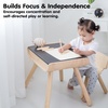 image:imagePlanToys Wooden Table and Chair Set in Black  Montessori Inspired Furniture for Creative Play and Daily Activities  Eco Friendly Wooden Childrens Table and Chair for Home and Classroom Use