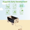 image:imagePlanToys Wooden Wagon in Black  Montessori Outdoor Pull Toy for Balance Strength and Movement Play  Eco Friendly Wagon for Creative Indoor and Outdoor Adventures