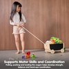 image:imagePlanToys Wooden Wagon in Black  Montessori Outdoor Pull Toy for Balance Strength and Movement Play  Eco Friendly Wagon for Creative Indoor and Outdoor Adventures