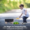 image:imagePlanToys Wooden Wagon in Black  Montessori Outdoor Pull Toy for Balance Strength and Movement Play  Eco Friendly Wagon for Creative Indoor and Outdoor Adventures