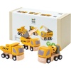 image:imagePlanToys 3 Piece Road Construction Vehicle Set 6087  Sustainably Made from Rubberwood and NonToxic Paints and DyesMaintenance Vehicle