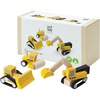 image:imagePlanToys 3 Piece Road Construction Vehicle Set 6087  Sustainably Made from Rubberwood and NonToxic Paints and DyesRoad Construction Set 2