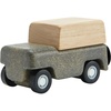image:imagePlanToys Blue Truck Wooden Montessori Vehicle Toy  Early Movement Imagination and Practical Life Exploration  Eco Friendly Truck for Indoor and Outdoor PlayGrey Wagon