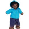image:imagePlanToys Boy Wooden Dollhouse Figurine  Poseable 112 Scale Mini Doll 4 Inch  Dollhouse Accessories for Pretend Play  EcoFriendly Montessori Toy for Kids Ages 3African American Boy